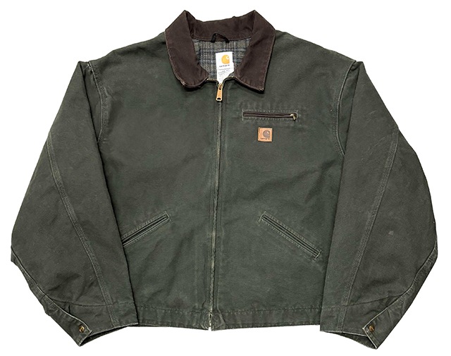Carhartt �����ϡ��ȡ�Detroit Jacket �ǥȥ����� ���㥱�åȡ�col:OLIVE��size:4XL����USED �桼���ɡۡ���š�