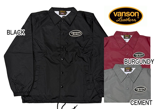 VANSON �Х󥽥� COACH JACKET�����������㥱�åȡ�3����BLACK/BURGUNDY/ CEMENT��