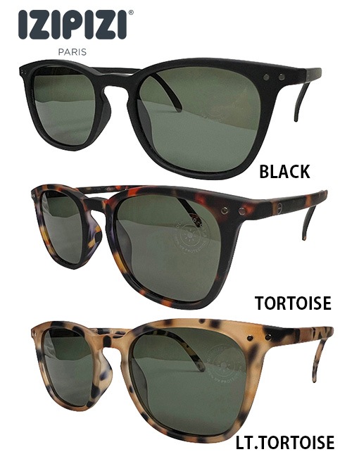 IZIPIZI �����ԥ���SUN POLARIZED #E�����󥰥饹���и���󥺡�UV PROTECTION��GREEN LENSES ���꡼���󥺡�3��(BLACK/TORTOISE/LT.TORTOISE)