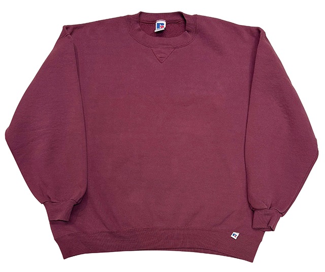 90's��RUSSELL ATHLETIC ��å��� ��������å���CREW NECK SWEAT ���롼�ͥå� �������åȡ�BURGUNDY �С�����ǥ���size:XXL��Made in USA������ꥫ����BIG SIZE����VINTAGE ������ơ����ۡ���š�