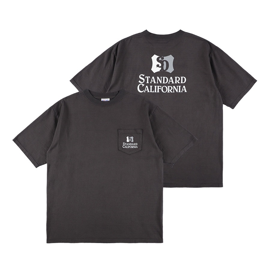 STANDARD CALIFORNIA ����������ɥ���ե���˥���SD Heavyweight Shield Logo Pocket T �إӡ��������� ������ɥ��� �ݥ��å�T����ġ�Ⱦµ��3����BLACK/WHITE/NAVY��2025