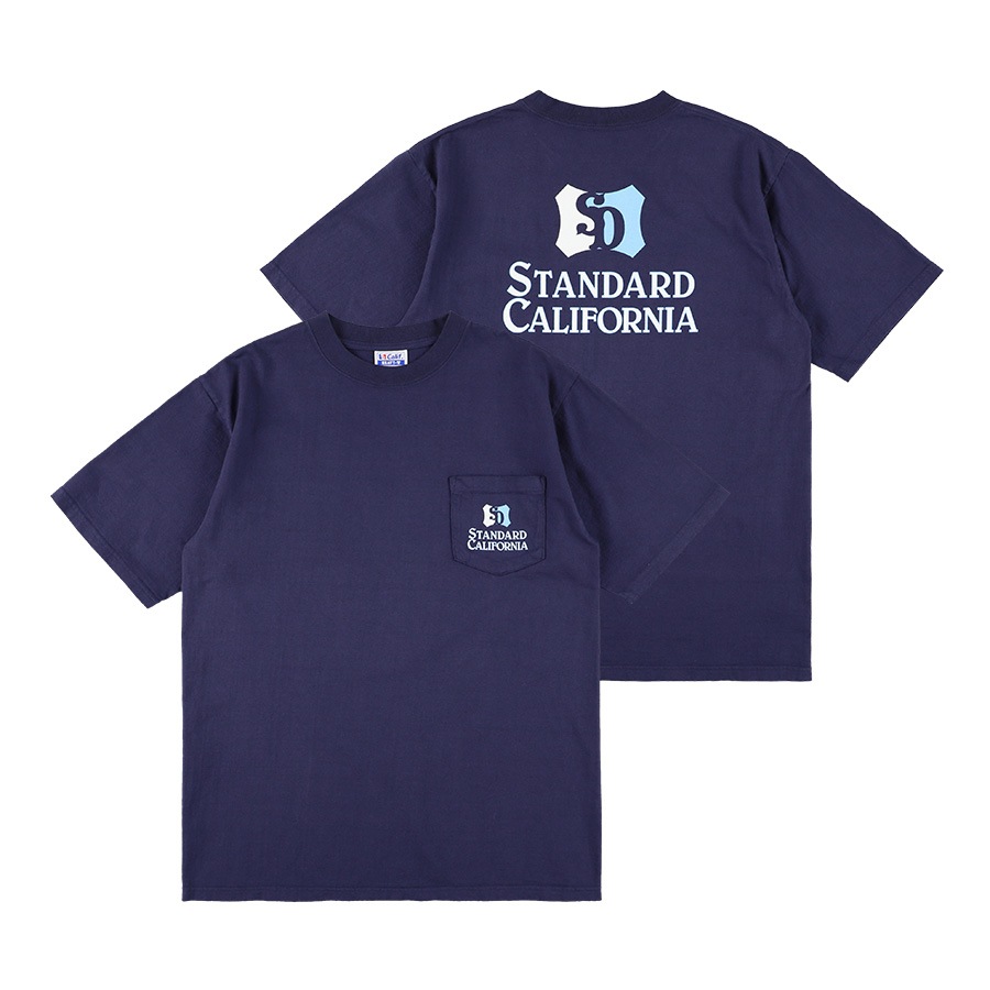 STANDARD CALIFORNIA ����������ɥ���ե���˥���SD Heavyweight Shield Logo Pocket T �إӡ��������� ������ɥ��� �ݥ��å�T����ġ�Ⱦµ��3����BLACK/WHITE/NAVY��2025