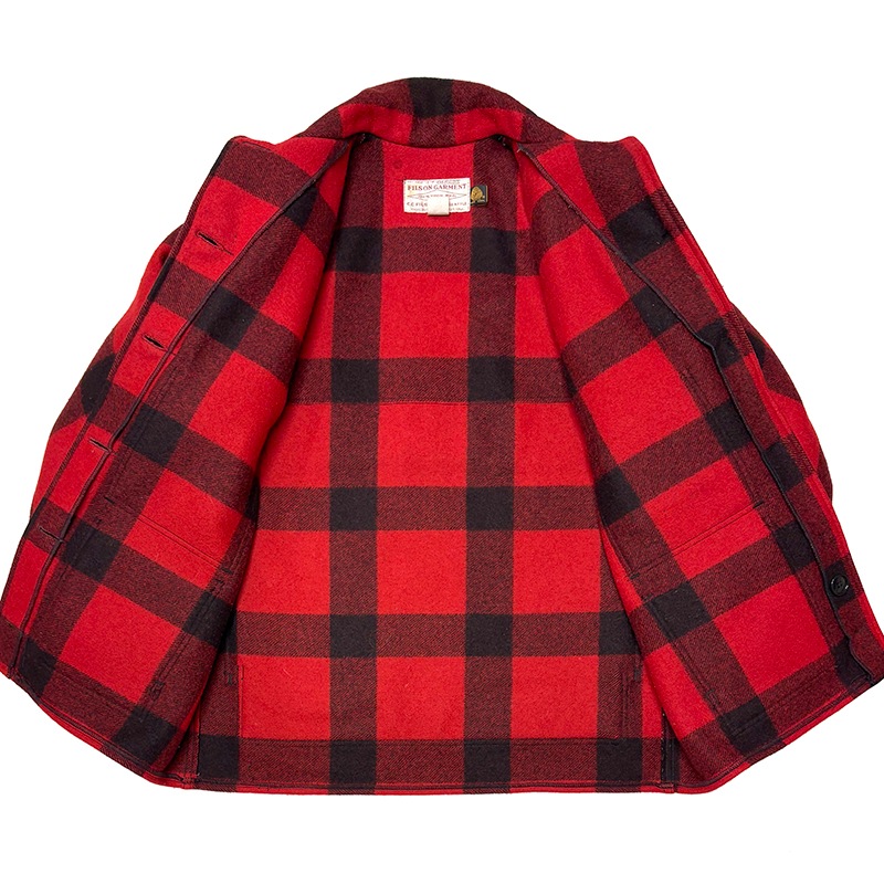 FILSON �ե��륽��DOUBLE MACKINAW CRUISER JACKET ���֥� �ޥå��Ρ� ���롼�������㥱�åȡ�col:RED��size:14��100�� VIRGIN WOOL��Made in U.S.A.����OLD ������ɡۡ���š�