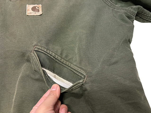 90s��Carhartt �����ϡ��ȡ�Detroit Jacket �ǥȥ����� ���㥱�åȡ�col:OLIVE��size:ɽ���ʤ�(3XL����)��MADE IN U.S.A. ����ꥫ������VINTAGE ������ơ����ۡ���š�