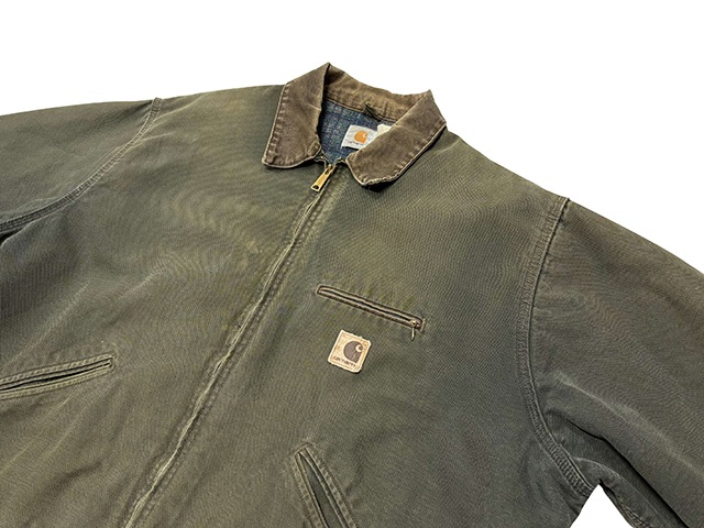 90s��Carhartt �����ϡ��ȡ�Detroit Jacket �ǥȥ����� ���㥱�åȡ�col:OLIVE��size:ɽ���ʤ�(3XL����)��MADE IN U.S.A. ����ꥫ������VINTAGE ������ơ����ۡ���š�