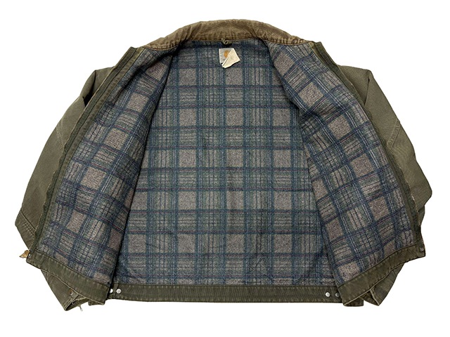90s��Carhartt �����ϡ��ȡ�Detroit Jacket �ǥȥ����� ���㥱�åȡ�col:OLIVE��size:ɽ���ʤ�(3XL����)��MADE IN U.S.A. ����ꥫ������VINTAGE ������ơ����ۡ���š�