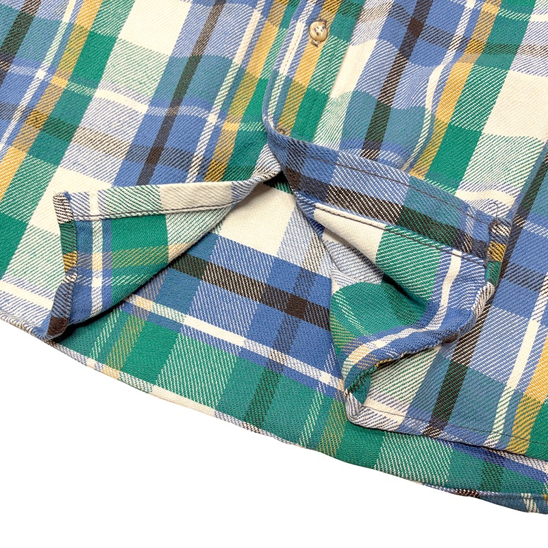 90s��FIVE BROTHER �ե����֥֥饶����L/S Flannel Shirt ���󥰥��꡼�� �ե��ͥ� ����ġ������å�����col:BLUE��GREEN��size:XL ��VINTAGE ������ơ����ۡ���š�
