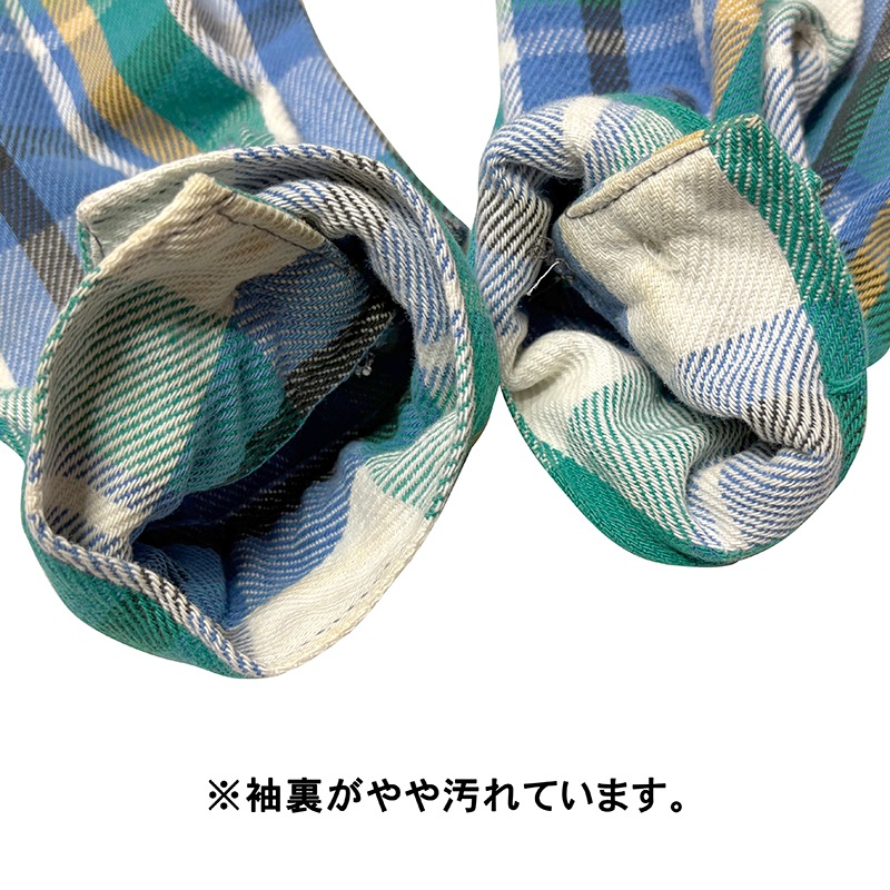 90s��FIVE BROTHER �ե����֥֥饶����L/S Flannel Shirt ���󥰥��꡼�� �ե��ͥ� ����ġ������å�����col:BLUE��GREEN��size:XL ��VINTAGE ������ơ����ۡ���š�