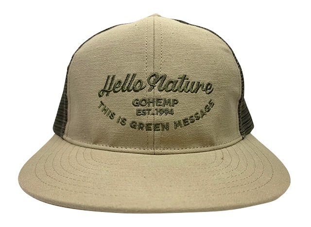 GOHEMP �����إ�ס�HELLO NATURE MESH CAP �ϥ��� �ͥ����㡼 ��å��� ����åס�2��(CHARCOAL/SAND)�����åȥ�إ�ס��㡡�ʡ�˹�ҡ�2024SS
