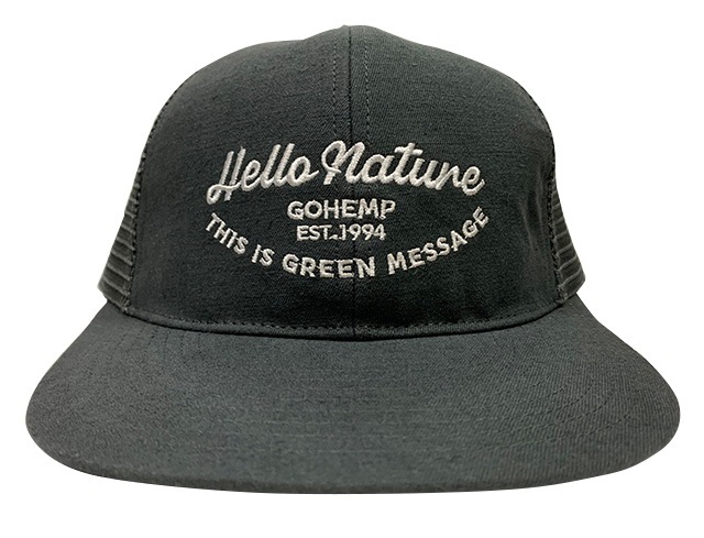 GOHEMP �����إ�ס�HELLO NATURE MESH CAP �ϥ��� �ͥ����㡼 ��å��� ����åס�2��(CHARCOAL/SAND)�����åȥ�إ�ס��㡡�ʡ�˹�ҡ�2024SS