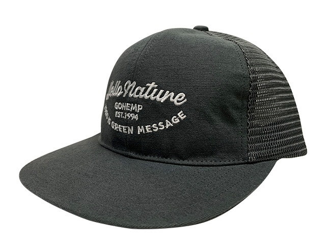 GOHEMP �����إ�ס�HELLO NATURE MESH CAP �ϥ��� �ͥ����㡼 ��å��� ����åס�2��(CHARCOAL/SAND)�����åȥ�إ�ס��㡡�ʡ�˹�ҡ�2024SS