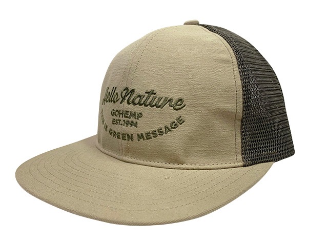 GOHEMP �����إ�ס�HELLO NATURE MESH CAP �ϥ��� �ͥ����㡼 ��å��� ����åס�2��(CHARCOAL/SAND)�����åȥ�إ�ס��㡡�ʡ�˹�ҡ�2024SS