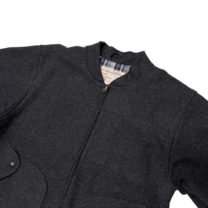 FILSON �ե��륽��WOOL ZIPPER JACKET ������ ���åѡ� ���㥱�åȡ�col:CHARCOAL��size:L��100�� VIRGIN WOOL��Made in U.S.A.����USED �桼���ɡۡ���š�