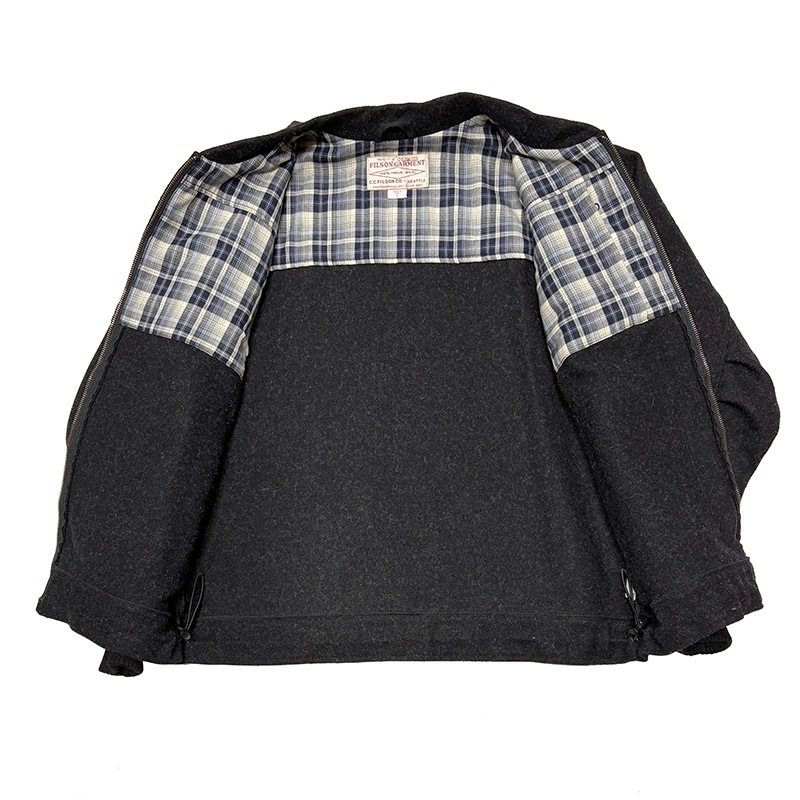 FILSON �ե��륽��WOOL ZIPPER JACKET ������ ���åѡ� ���㥱�åȡ�col:CHARCOAL��size:L��100�� VIRGIN WOOL��Made in U.S.A.����USED �桼���ɡۡ���š�
