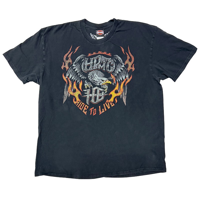 Harley-Davidson ϡ졼ӥåɥBIKER BUILT ХӥȡSHORT SLEEVE T-SHIRTS 硼ȥ꡼ Tġcol:BLACKsize:2XLCOTTON100%USED 桼ɡۡšۡŹ޻Բġ