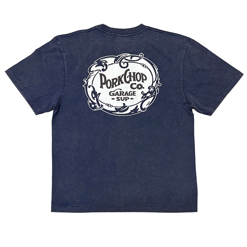 PORKCHOP GARAGE SUPPLY �ݡ�������å� ���졼�����ץ饤��F LEAF LOGO TEE F �꡼�� ���� T����ġ�Ⱦµ��3��(FADE GRAY/FADE NAVY/FADE BEIGE)��2026SS