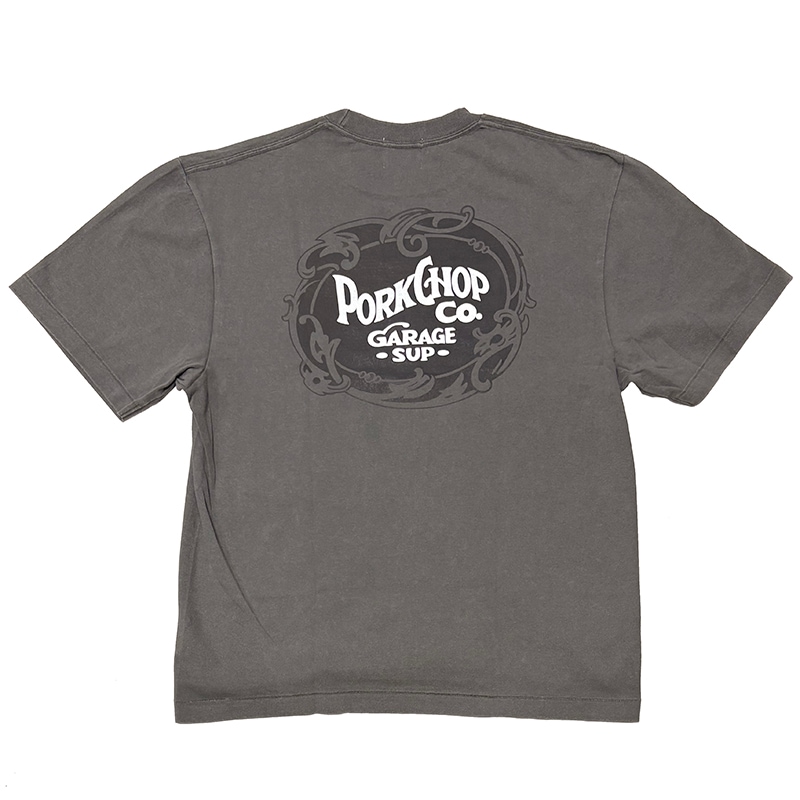 PORKCHOP GARAGE SUPPLY �ݡ�������å� ���졼�����ץ饤��F LEAF LOGO TEE F �꡼�� ���� T����ġ�Ⱦµ��3��(FADE GRAY/FADE NAVY/FADE BEIGE)��2026SS