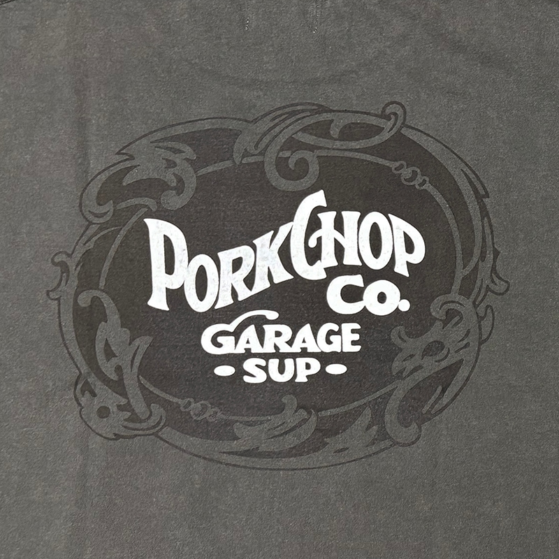 PORKCHOP GARAGE SUPPLY �ݡ�������å� ���졼�����ץ饤��F LEAF LOGO TEE F �꡼�� ���� T����ġ�Ⱦµ��3��(FADE GRAY/FADE NAVY/FADE BEIGE)��2026SS