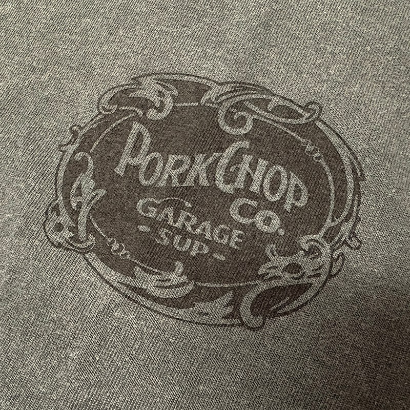 PORKCHOP GARAGE SUPPLY �ݡ�������å� ���졼�����ץ饤��F LEAF LOGO TEE F �꡼�� ���� T����ġ�Ⱦµ��3��(FADE GRAY/FADE NAVY/FADE BEIGE)��2026SS