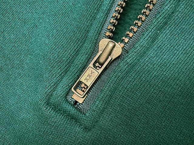 90s��L.L.BEAN by RUSSELL ATHLETIC ���륨��ӡ��� �� ��å��륢������å���HALF ZIP PULLOVER �ϡ��ե��å� �ץ륪���С���col:DARK GREEN��size:LARGE��Made in U.S.A.������ꥫ�� ��VINTAGE ������ơ����ۡ���šۡ�Ź�޻����Բġ�