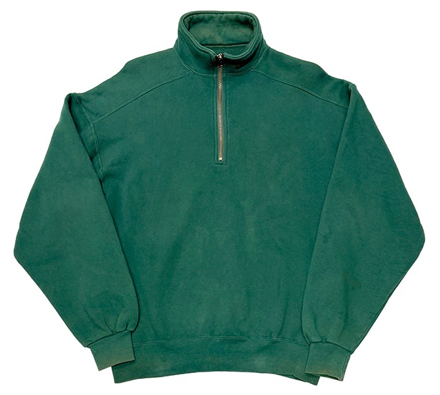 90s��L.L.BEAN by RUSSELL ATHLETIC ���륨��ӡ��� �� ��å��륢������å���HALF ZIP PULLOVER �ϡ��ե��å� �ץ륪���С���col:DARK GREEN��size:LARGE��Made in U.S.A.������ꥫ�� ��VINTAGE ������ơ����ۡ���šۡ�Ź�޻����Բġ�