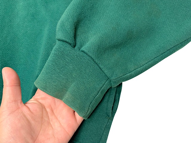 90s��L.L.BEAN by RUSSELL ATHLETIC ���륨��ӡ��� �� ��å��륢������å���HALF ZIP PULLOVER �ϡ��ե��å� �ץ륪���С���col:DARK GREEN��size:LARGE��Made in U.S.A.������ꥫ�� ��VINTAGE ������ơ����ۡ���šۡ�Ź�޻����Բġ�