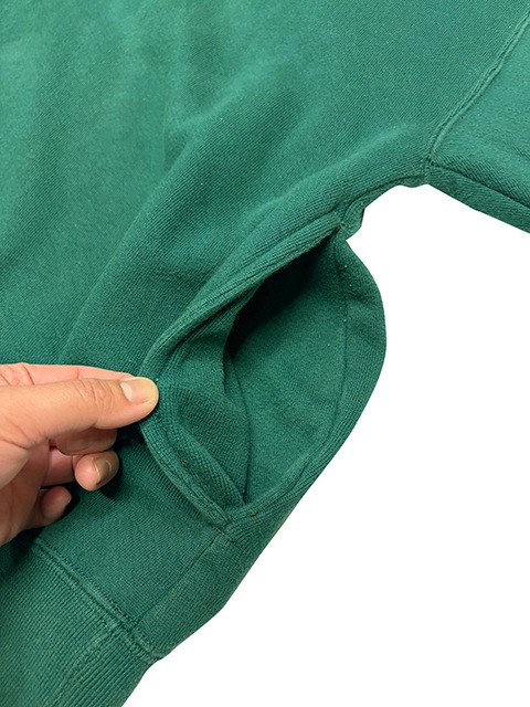 90s��L.L.BEAN by RUSSELL ATHLETIC ���륨��ӡ��� �� ��å��륢������å���HALF ZIP PULLOVER �ϡ��ե��å� �ץ륪���С���col:DARK GREEN��size:LARGE��Made in U.S.A.������ꥫ�� ��VINTAGE ������ơ����ۡ���šۡ�Ź�޻����Բġ�