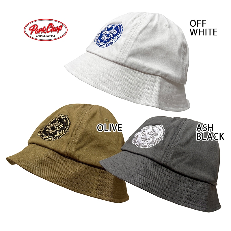 PORKCHOP GARAGE SUPPLY �ݡ�������å� ���졼�� ���ץ饤��F LEAF BALL HAT F �꡼�� �ܡ��� �ϥåȡ�3��(OFF WHITE/ASH BLACK/OLIVE)���ϥåȡ�˹�ҡ�FLEXFIT��2026SS