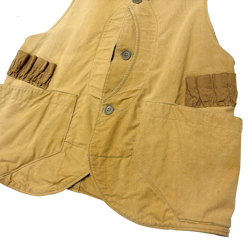 50s��Utica Duxbak �桼�ƥ��� ���å����Хå���Hunting Vest �ϥ�ƥ��󥰥٥��ȡ�col:BEIGE��size:ɽ���ʤ�(L����)���ϡ��եࡼ�� ��VINTAGE �ӥ�ơ����ۡ���š�