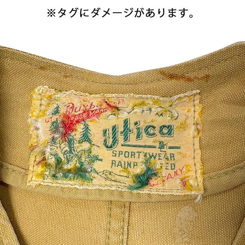 50s��Utica Duxbak �桼�ƥ��� ���å����Хå���Hunting Vest �ϥ�ƥ��󥰥٥��ȡ�col:BEIGE��size:ɽ���ʤ�(L����)���ϡ��եࡼ�� ��VINTAGE �ӥ�ơ����ۡ���š�