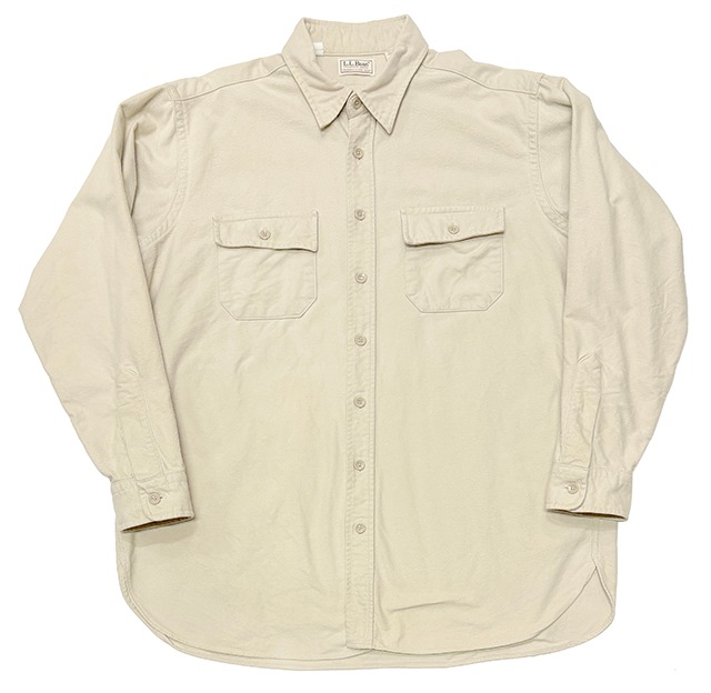 ��SALE 30%OFF�� L.L.BEAN ���륨��ӡ���CHAMOIS CLOTH SHIRT ����⥢ ������ ����ġ�col:NATURAL��size:MENS TALL(17 1/2)��Made in U.S.A.������ꥫ�� ��OLD ������ɡۡ���šۡ�Ź�޻����Բġ�