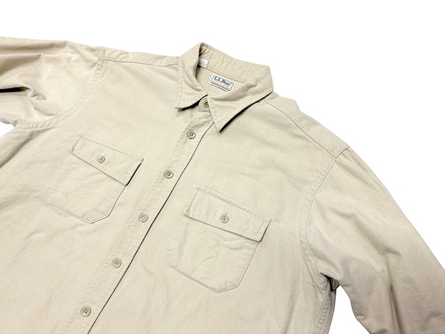 ��SALE 30%OFF�� L.L.BEAN ���륨��ӡ���CHAMOIS CLOTH SHIRT ����⥢ ������ ����ġ�col:NATURAL��size:MENS TALL(17 1/2)��Made in U.S.A.������ꥫ�� ��OLD ������ɡۡ���šۡ�Ź�޻����Բġ�