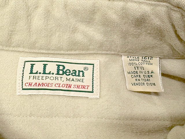 ��SALE 30%OFF�� L.L.BEAN ���륨��ӡ���CHAMOIS CLOTH SHIRT ����⥢ ������ ����ġ�col:NATURAL��size:MENS TALL(17 1/2)��Made in U.S.A.������ꥫ�� ��OLD ������ɡۡ���šۡ�Ź�޻����Բġ�