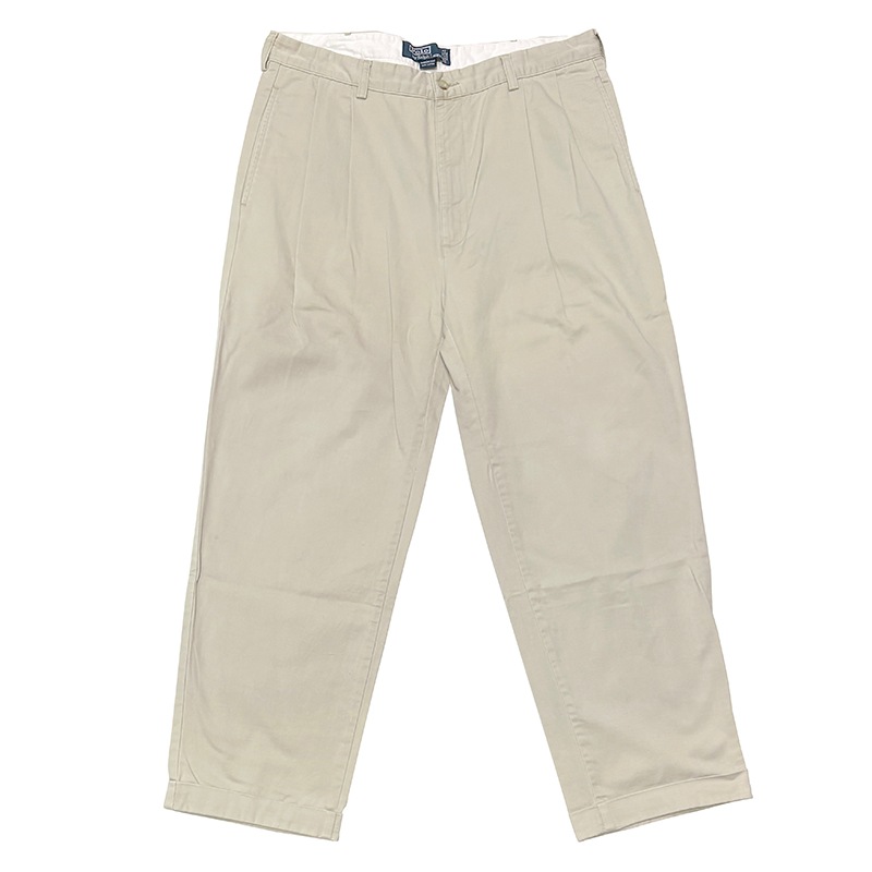 Polo by Ralph Lauren �ݥ� ���ե������HAMMOND PANT �ϥ��� �ѥ�ġ�POLO CHINO �ݥ����Ρ����Υѥ�ġ������ȥ��å���col.BEIGE��size:W36/L30ɽ����COTTON100�� ��USED �桼���ɡۡ���šۡ�Ź�޻����Բġ�