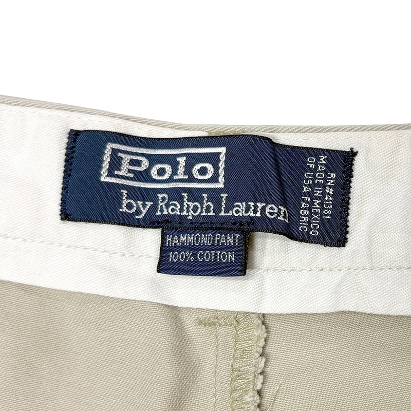 Polo by Ralph Lauren �ݥ� ���ե������HAMMOND PANT �ϥ��� �ѥ�ġ�POLO CHINO �ݥ����Ρ����Υѥ�ġ������ȥ��å���col.BEIGE��size:W36/L30ɽ����COTTON100�� ��USED �桼���ɡۡ���šۡ�Ź�޻����Բġ�