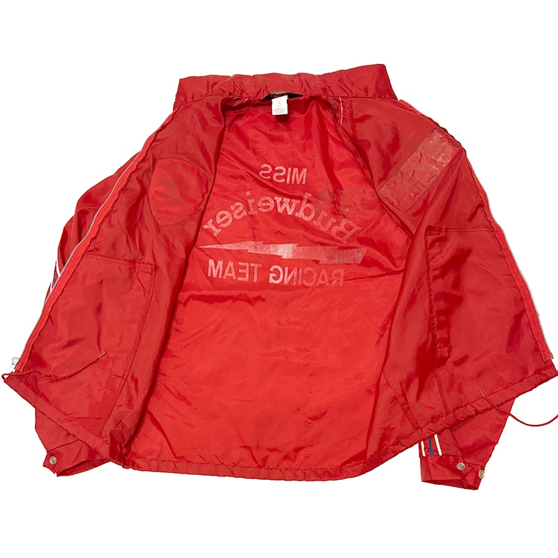 ��Dead Stock�� 80s��A & EAGLE COLLECTION A���������� ���쥯�����Racing Team Jacket �졼���󥰥����ॸ�㥱�åȡ�BUDWEISER �Хɥ磻������col:RED��size:MEDIUM ��VINTAGE �ӥ�ơ����ۡ���š�