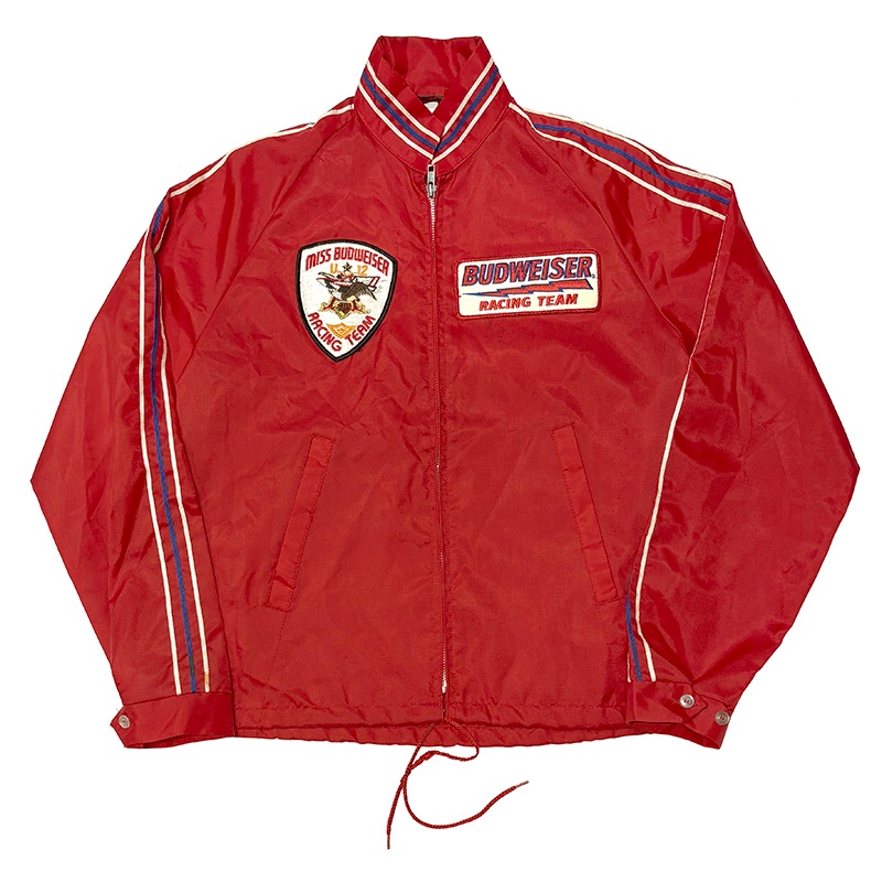 ��Dead Stock�� 80s��A & EAGLE COLLECTION A���������� ���쥯�����Racing Team Jacket �졼���󥰥����ॸ�㥱�åȡ�BUDWEISER �Хɥ磻������col:RED��size:MEDIUM ��VINTAGE �ӥ�ơ����ۡ���š�