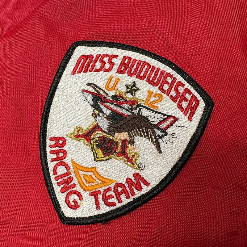 ��Dead Stock�� 80s��A & EAGLE COLLECTION A���������� ���쥯�����Racing Team Jacket �졼���󥰥����ॸ�㥱�åȡ�BUDWEISER �Хɥ磻������col:RED��size:MEDIUM ��VINTAGE �ӥ�ơ����ۡ���š�