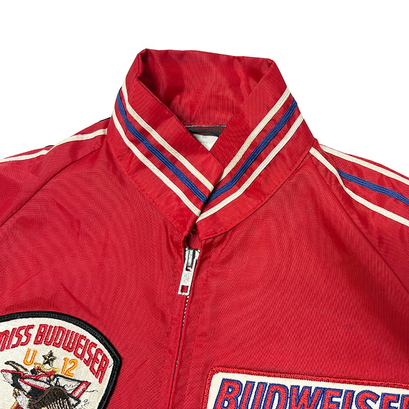 ��Dead Stock�� 80s��A & EAGLE COLLECTION A���������� ���쥯�����Racing Team Jacket �졼���󥰥����ॸ�㥱�åȡ�BUDWEISER �Хɥ磻������col:RED��size:MEDIUM ��VINTAGE �ӥ�ơ����ۡ���š�