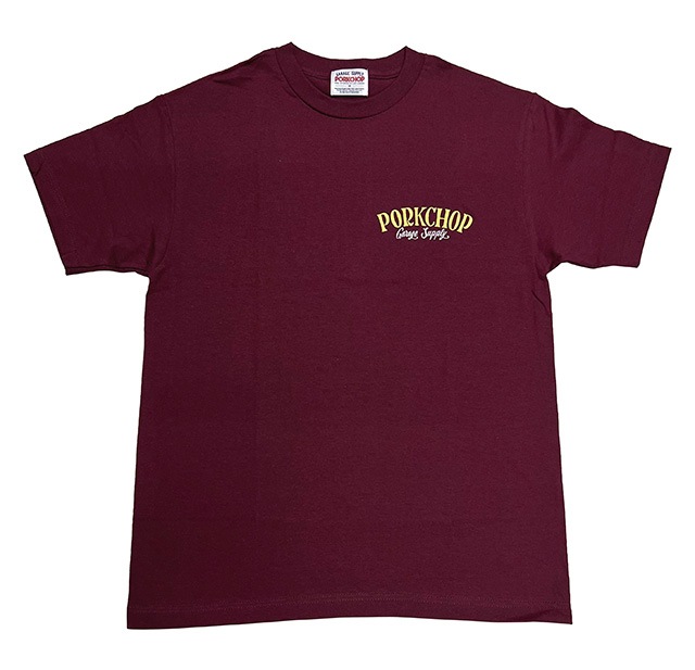 PORKCHOP �ݡ�������åס�PORK BACK TEE���ݡ����Хå� T����ġ�Ⱦµ��5��(BLACKWHITE/RED/NAVY/BURGUNDY)��2024SS