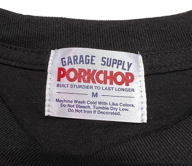 PORKCHOP �ݡ�������åס�PORK BACK TEE���ݡ����Хå� T����ġ�Ⱦµ��5��(BLACKWHITE/RED/NAVY/BURGUNDY)��2024SS