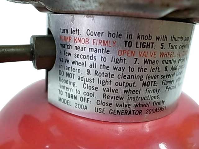 1978ǯ9����¤��Coleman ������ޥ� ������ơ��� ��󥿥� The Red Model 200A ��Antique ����ƥ������ۡ���š�