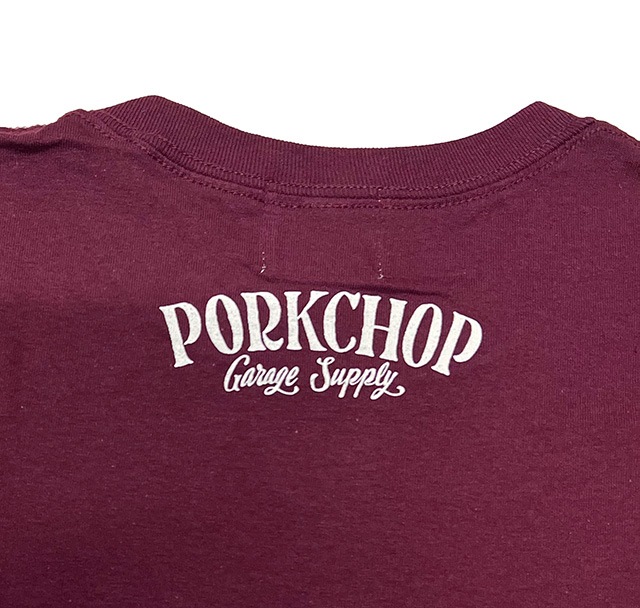 PORKCHOP GARAGE SUPPLY �ݡ�������å� ���졼�����ץ饤��PORK FRONT TEE 25���ݡ����ե���� T����ġ�Ⱦµ��5��(BURGUNDY/BLACK/WHITE/ASH/NAVY)��2025SS