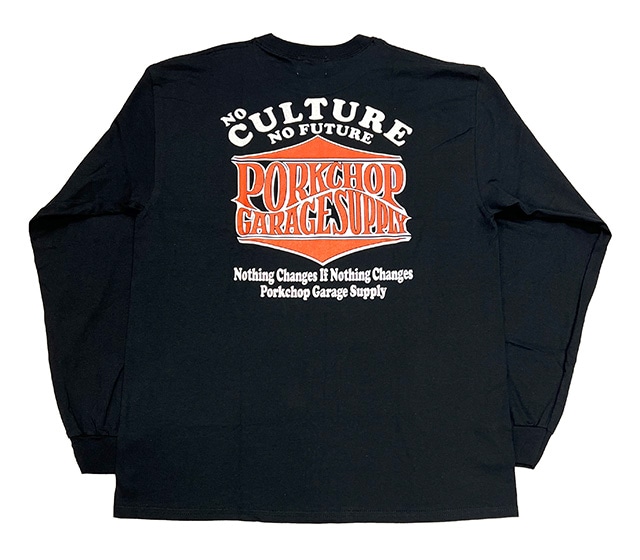 PORKCHOP GARAGE SUPPLY �ݡ�������å� ���졼�����ץ饤��WAVE LOGO L/S TEE���������֥��� ĹµT����ġ�����T��3��(GRAY/BLACK/ NAVY)��2025FW