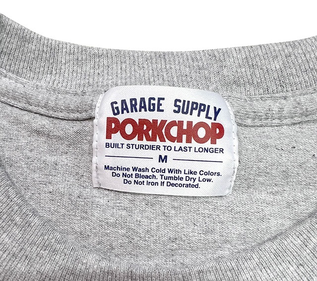 PORKCHOP GARAGE SUPPLY �ݡ�������å� ���졼�����ץ饤��WAVE LOGO L/S TEE���������֥��� ĹµT����ġ�����T��3��(GRAY/BLACK/ NAVY)��2025FW