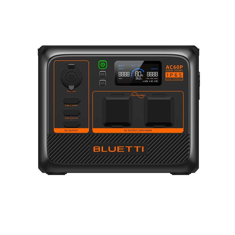 BLUETTI 小型ポータブル電源 AC60P｜防水防塵モデル 504Wh 600W