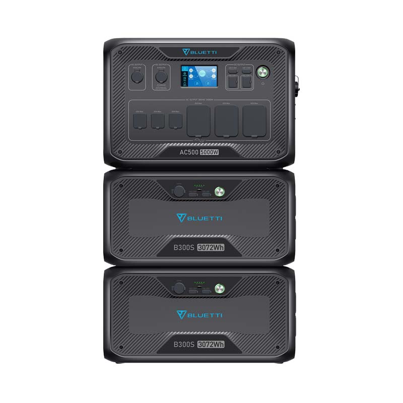 BLUETTI 大容量バックアップ電源 AC500+拡張バッテリーB300S×2｜防災
