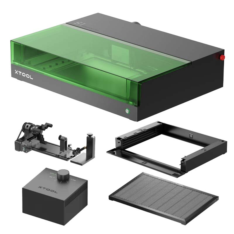 XTOOL ̩�ķ��졼����Ħ�ﵡ S1 20W Delux�ǡʥ֥�å��ˡ�����+������������+�ϥ˥���ѥͥ�+RA2Pro+�������