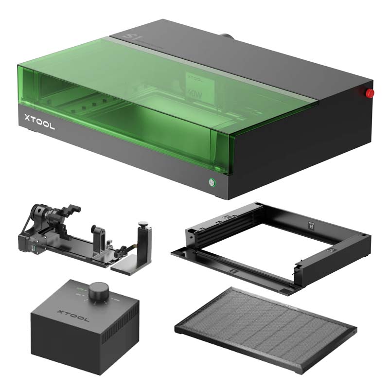 XTOOL ̩�ķ��졼����Ħ�ﵡ S1 40W Delux�ǡʥ֥�å��ˡ�����+������������+�ϥ˥���ѥͥ�+RA2Pro+�������
