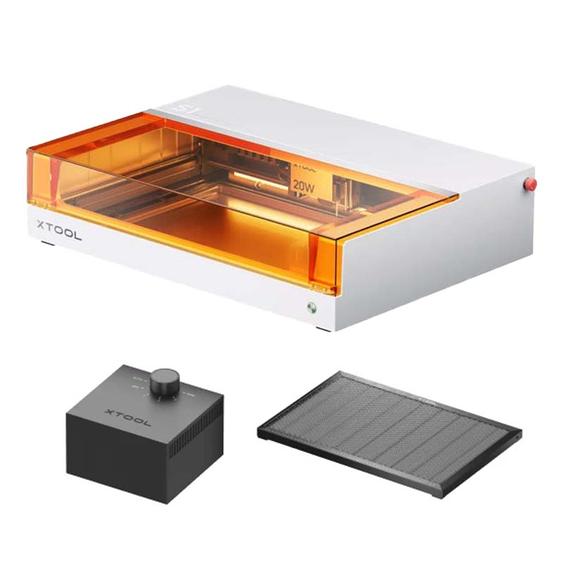 XTOOL ̩�ķ��졼����Ħ�ﵡ S1 20W Basic�ǡʥۥ磻�ȡˡ�����+������������+�ϥ˥���ѥͥ��